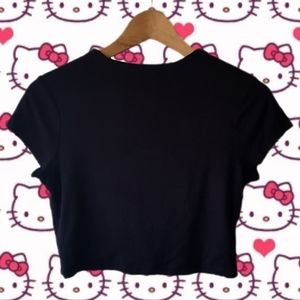 Cute Classic Black Crop Top